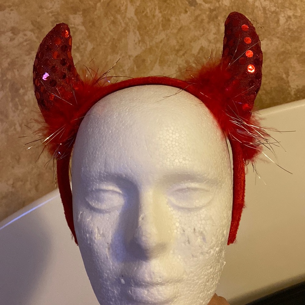 Happy Halloween Devil Headband and Tall matching kids one size